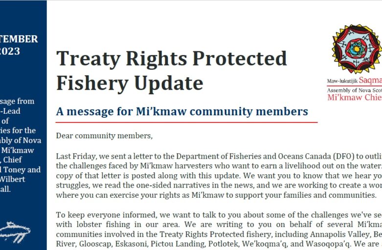 Treaty Rights Protected Fisheries Update